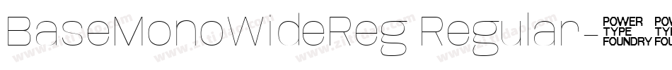 BaseMonoWideReg Regular字体转换